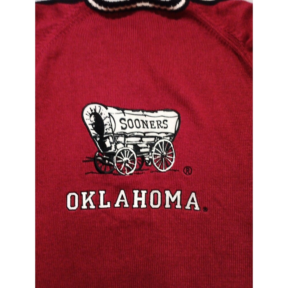 Vintage Birch Bros Embroidered Oklahoma Sooners Sweater XL Red - Picture 5 of 7